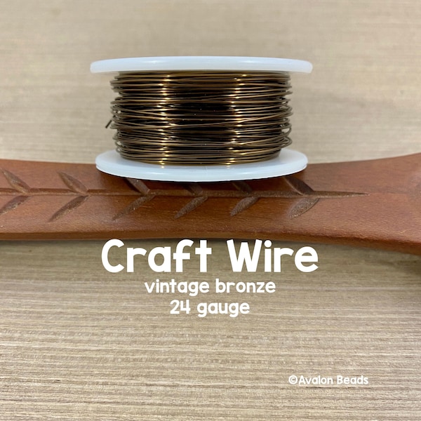 24 Gauge Vintage Bronze Wire, 20 Yards