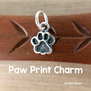 Sterling Silver Paw Print, 12mm