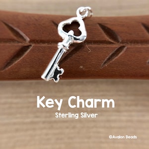 Key Charm, Sterling Silver