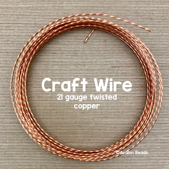 21 Gauge Twisted Square Pure Copper Wire, 5 Yards 