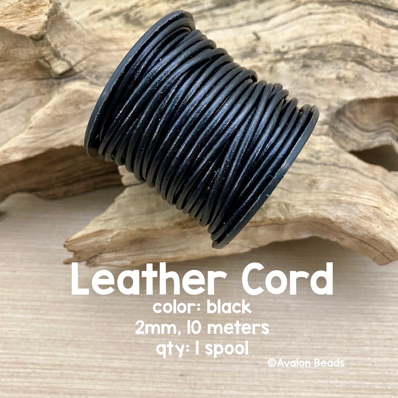 Leather Cord 2mm Black