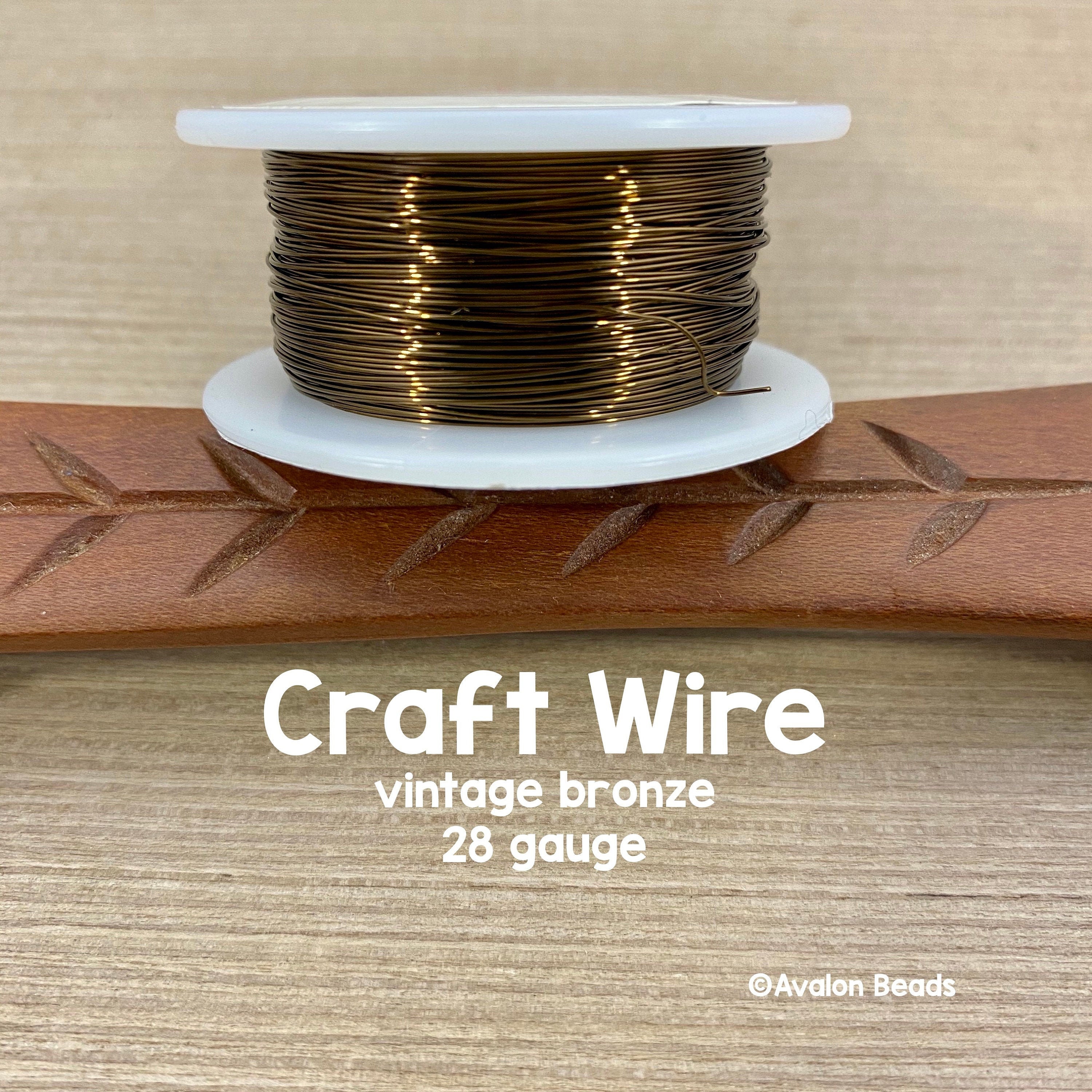 Wire Elements, Tarnish Resistant Gold Color Copper Wire, 28 Gauge 40 Yards  (36.5 Meters)