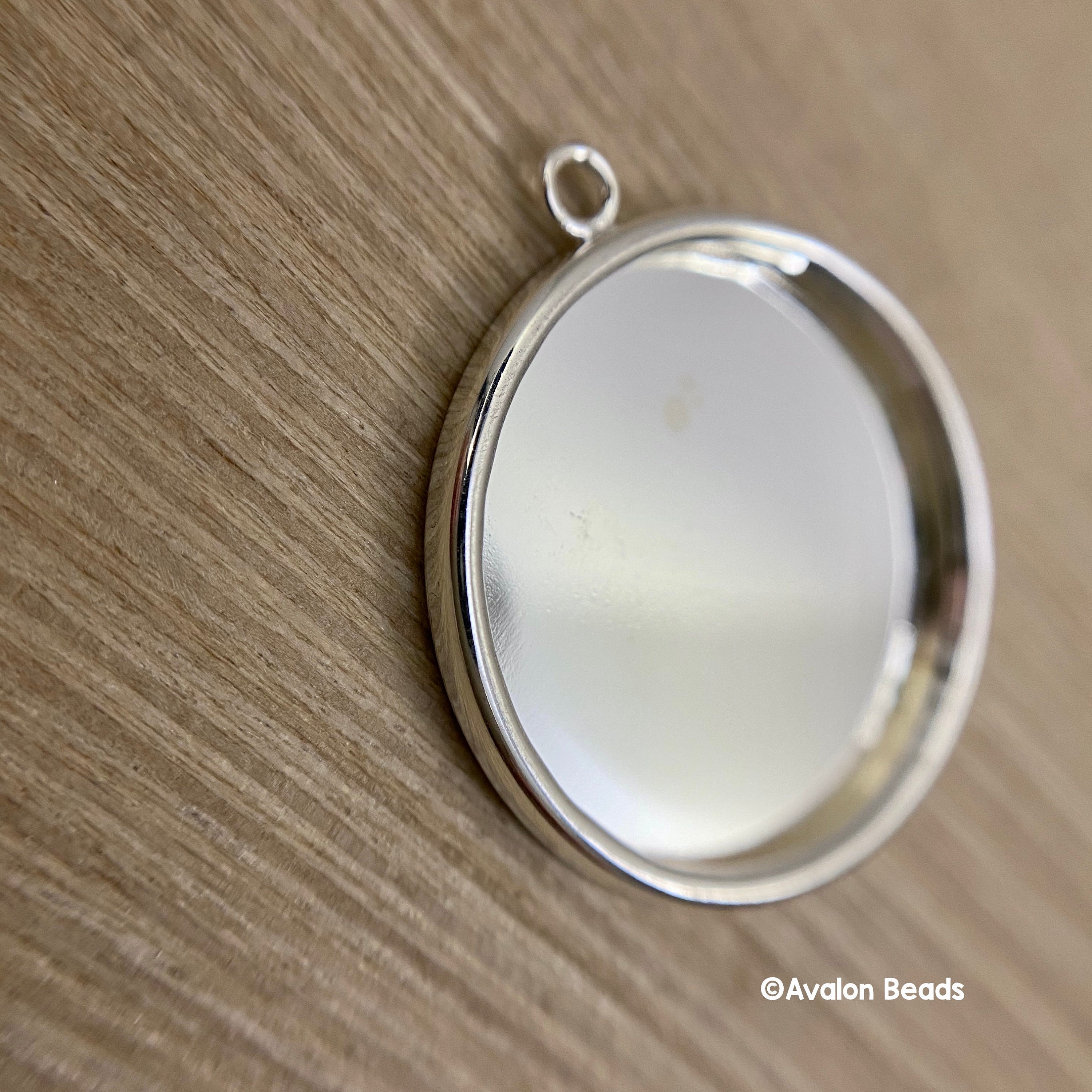 Pendant Bezel Blanks 25mm Sterling Plated Blank Bezels Etsy