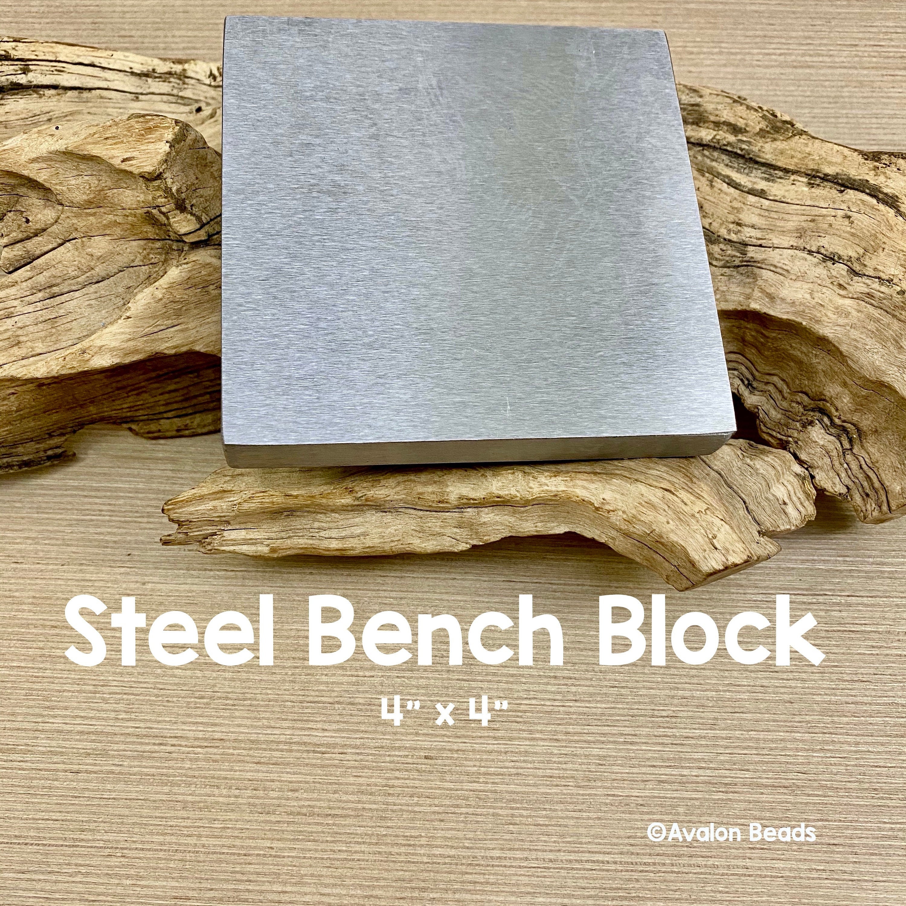 Steel block, 2.5 x 2.5 x 3/4 inch, bench block, hand stamping, wire fo –  Romazone