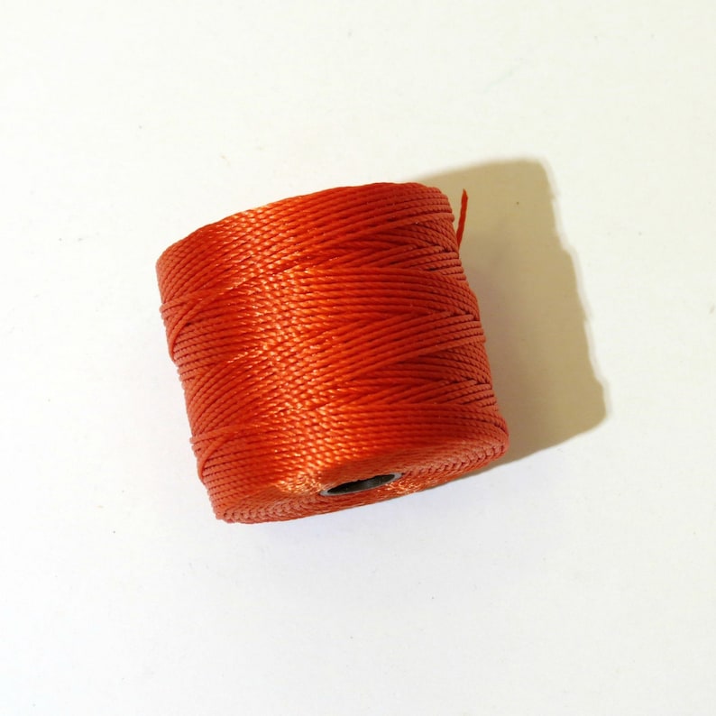 S-Lon Cord Great for Micro-Macrame 77 yard spool #18 Orange Kumihimo and More From BeadSmith