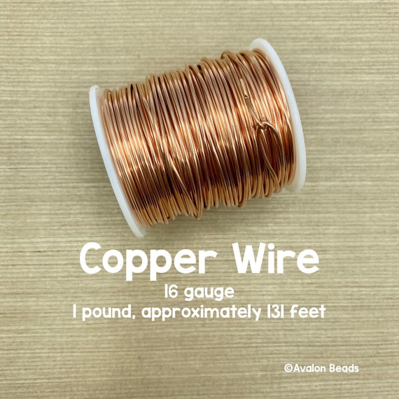 16 Gauge Pure Copper Wire, 1 Pound Spool, Approximately 131 Feet 