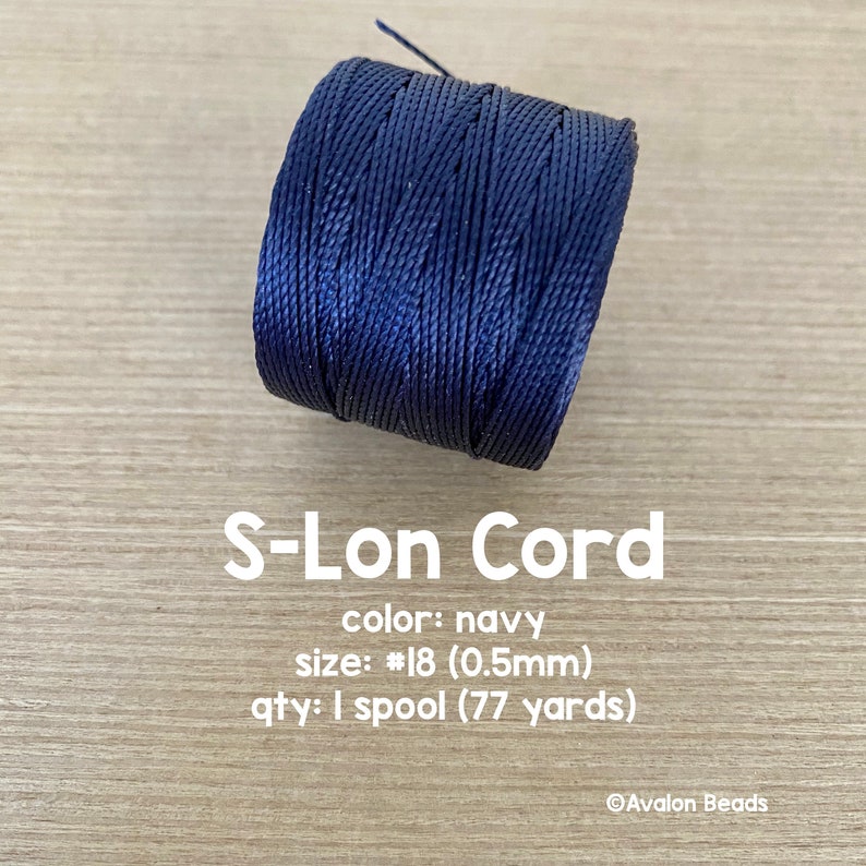 Cordon Nylon S-Lon, Tex 210, Bleu Marine image 1