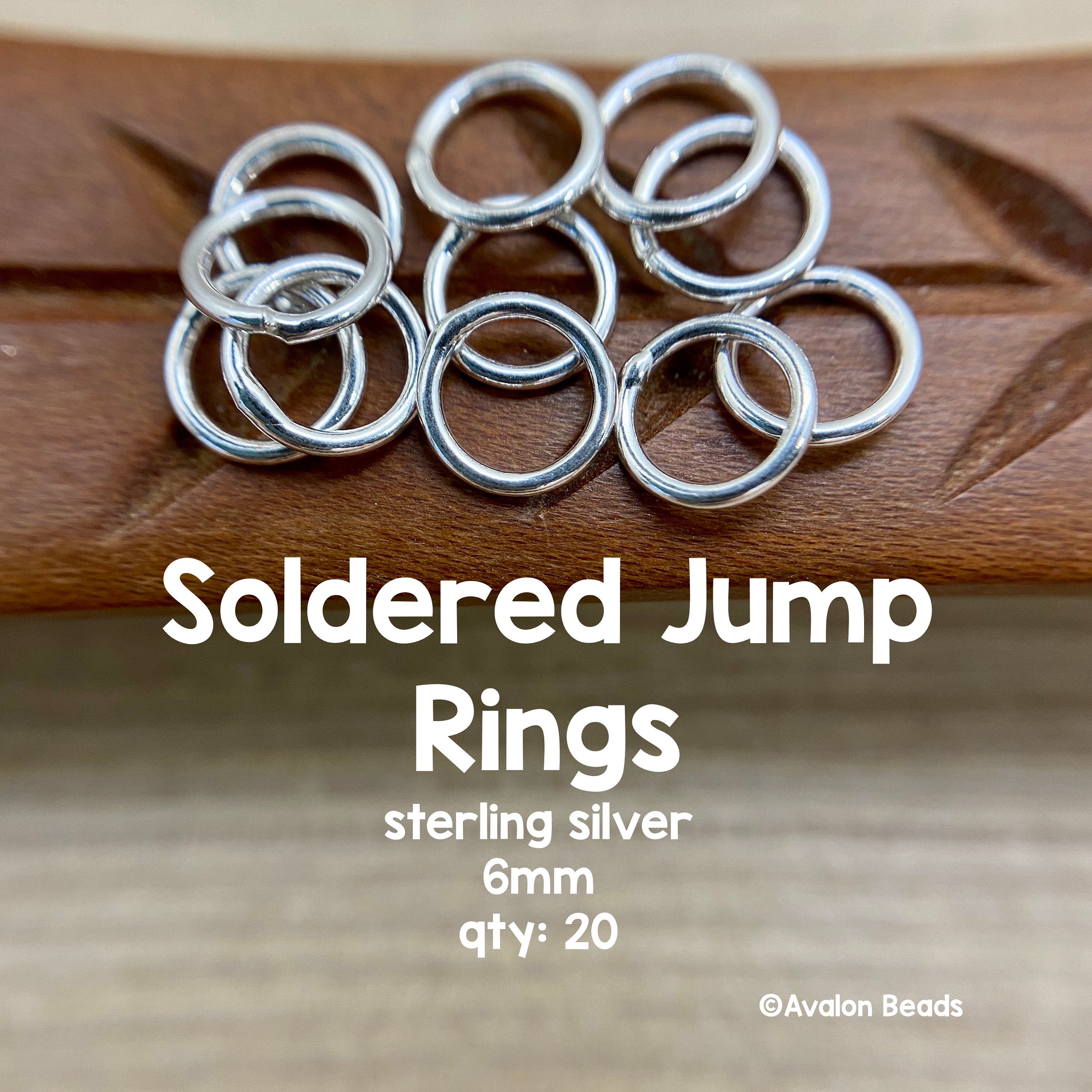 18g Soldered Sterling Silver Jump Rings 7mm OD 1 Mm Wire 5 or 10