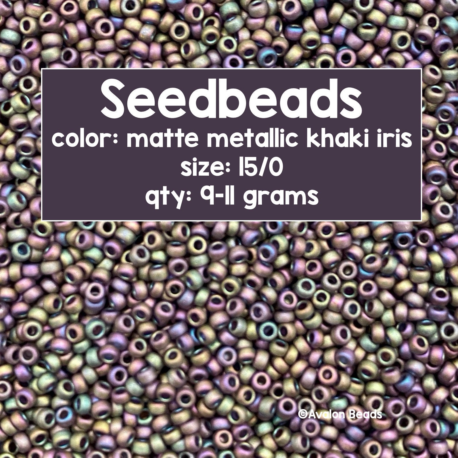 11-2035, Miyuki 22g Matte Metallic Khaki Iris 11-2035, Miyuki 22g Matte Metallic Khaki Iris
