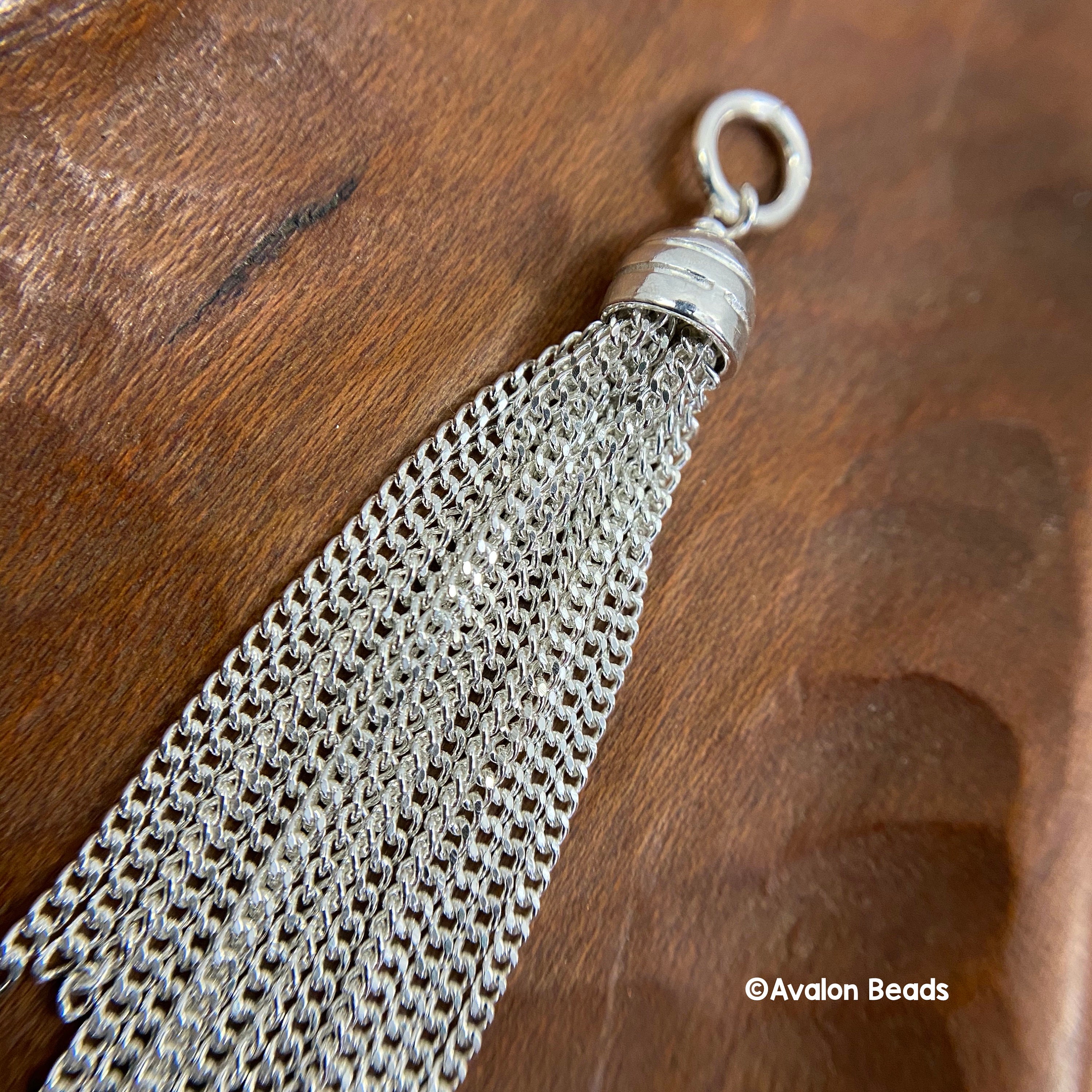 Tassel Sterling Silver Chain Etsy