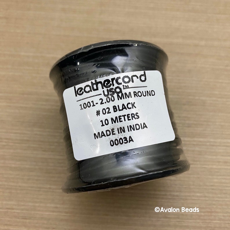 Leather Cord 2mm Black