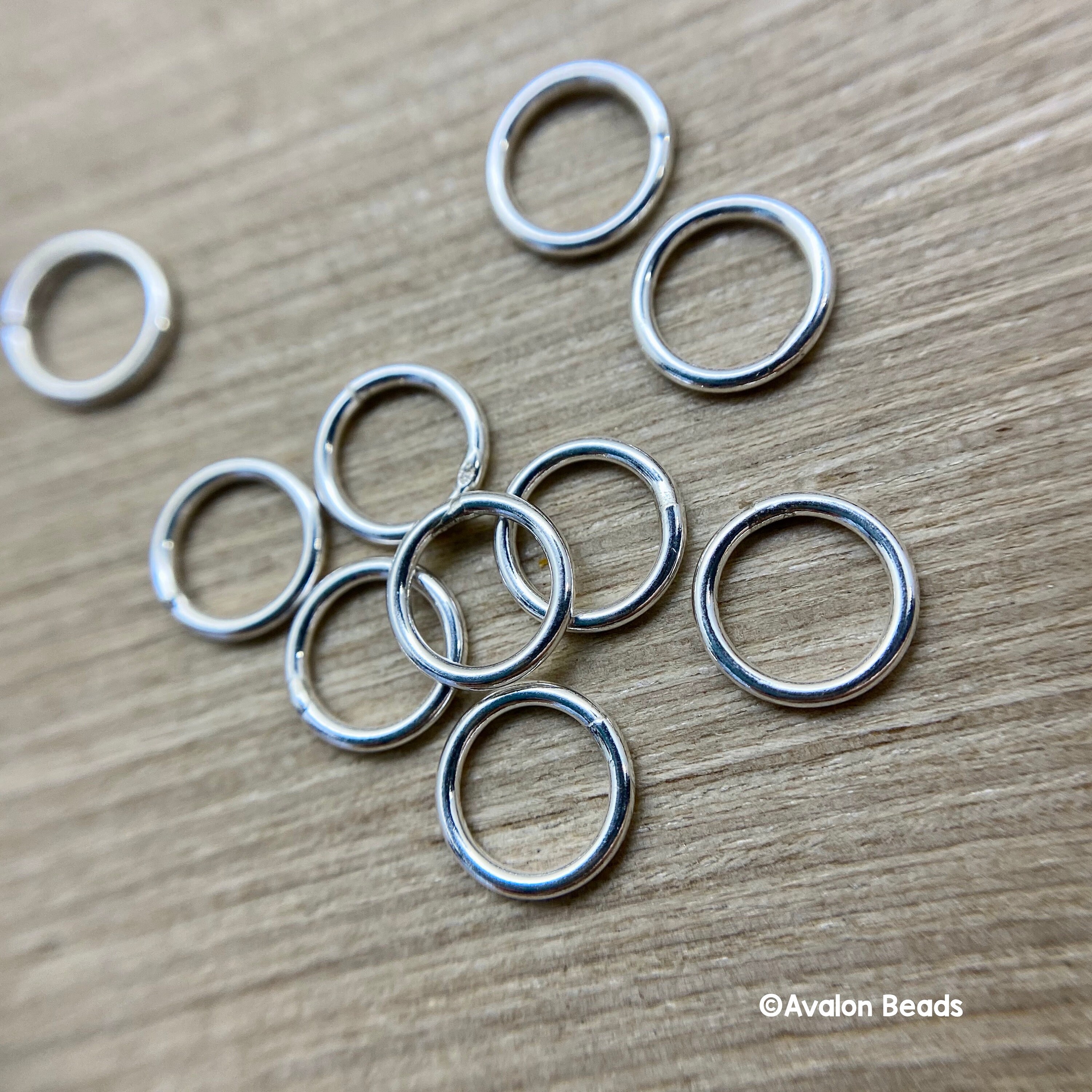 Sterling Silver Soldered Jump Rings 8mm 10 Pieces Etsy