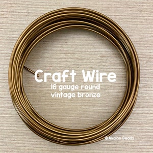 May include: A coil of 16 gauge round craft wire in vintage bronze.