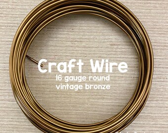 16 Gauge Vintage Bronze Wire, 5 Yards