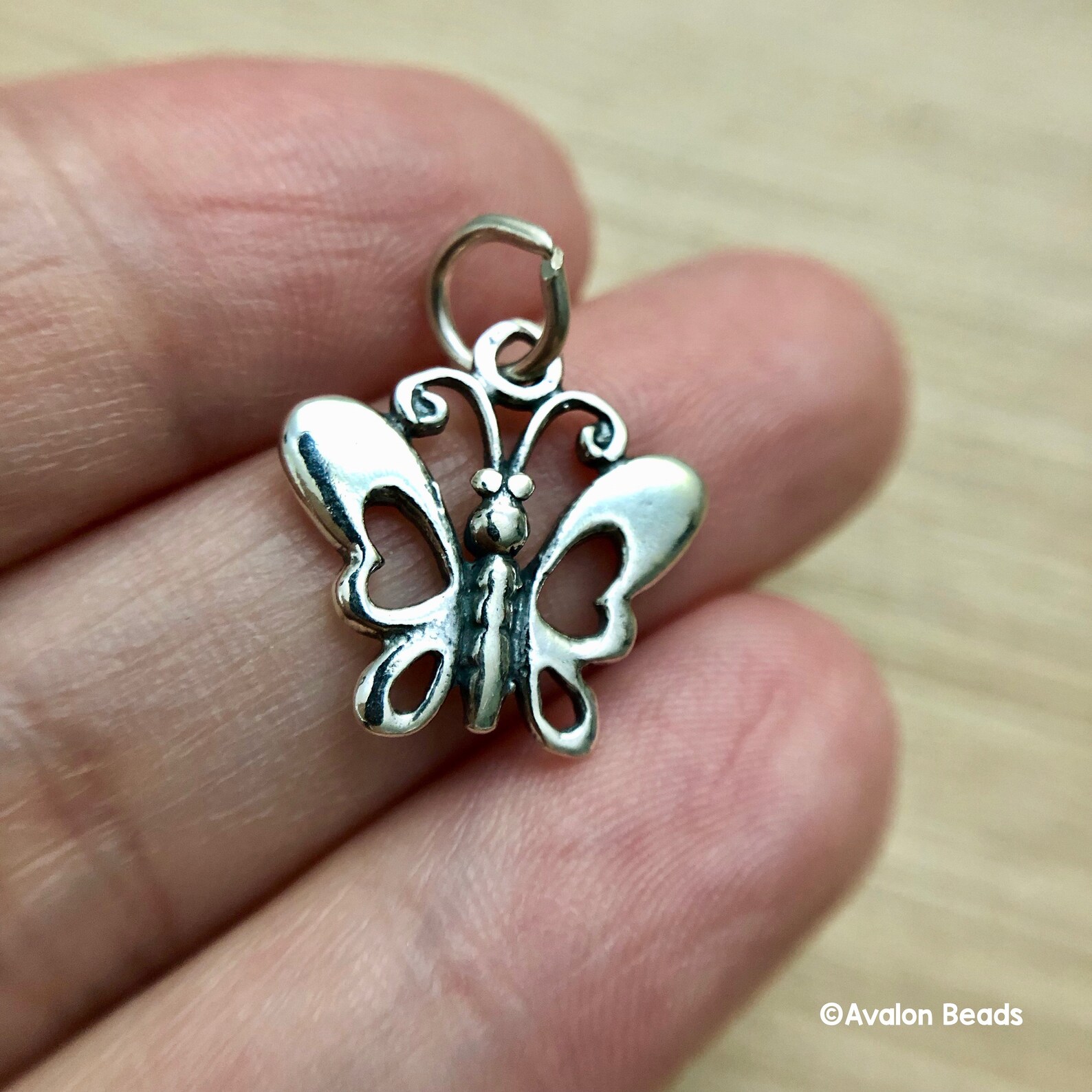 Butterfly Charm Sterling Silver Etsy