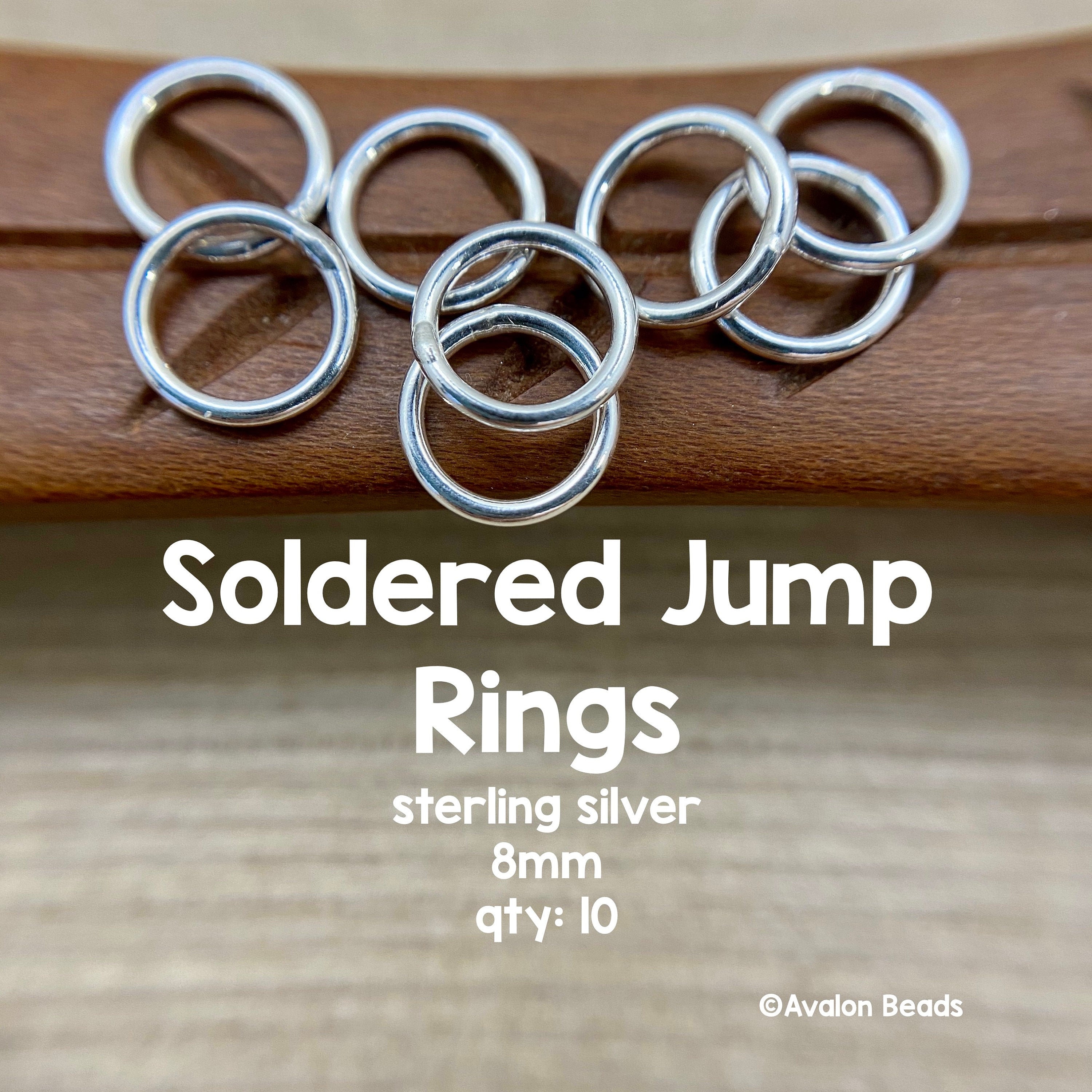 8mm Jump Rings, Gold Jump Rings, Antiqued Jump Rings, 25 jump rings, G –  Carson's Cove