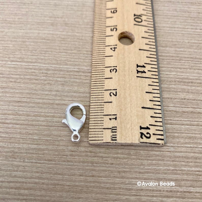 Lobster Clasps Silver Plated Lobster Clasp 15mm 12 Etsy