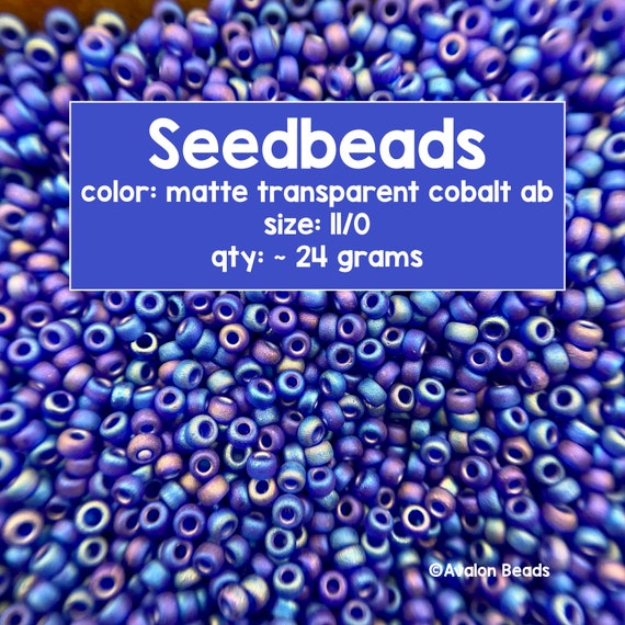 6-151FR, Miyuki 20g Matte Transparent Cobalt AB 6-151FR, Miyuki 20g Matte Transparent Cobalt AB