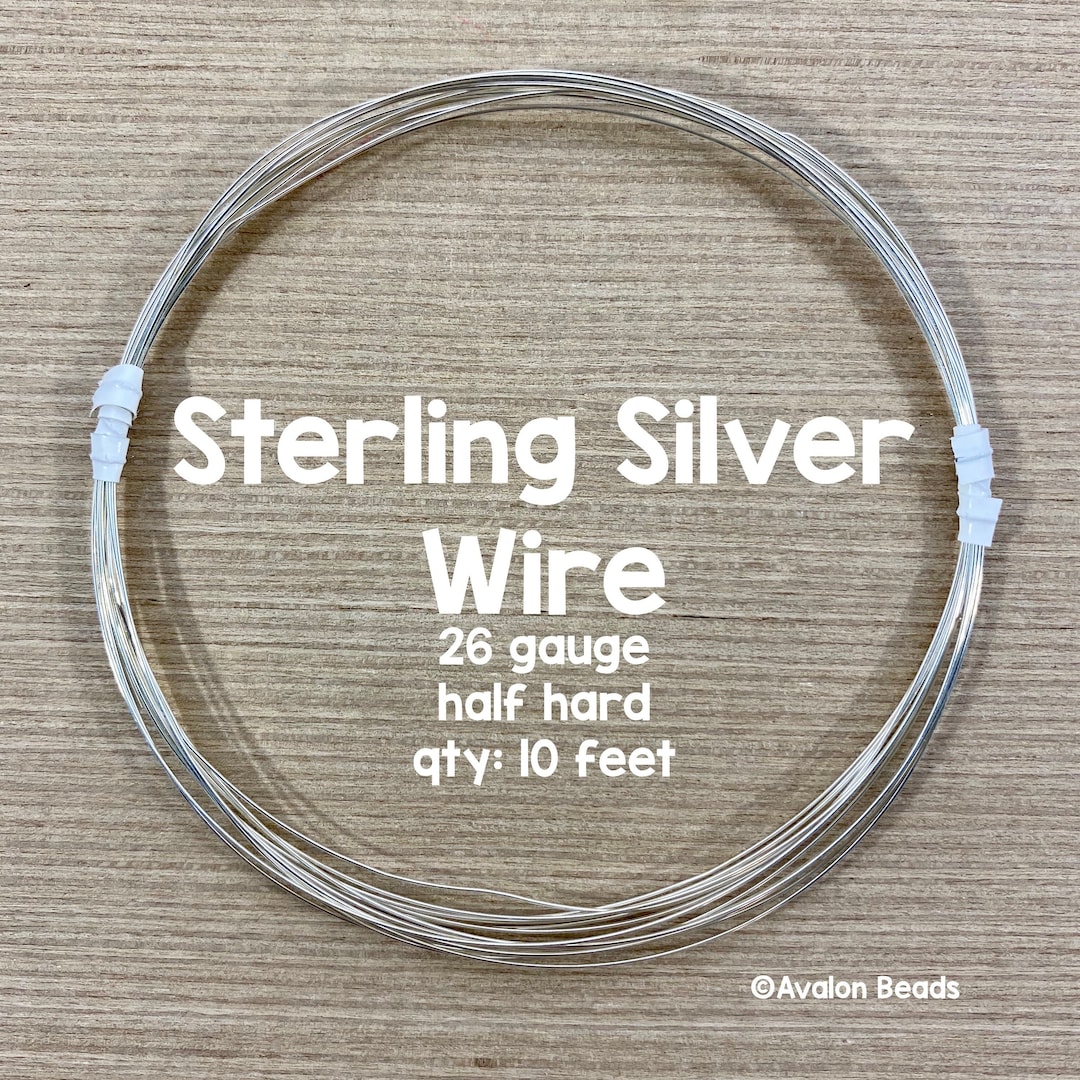 26 Gauge Sterling Silver Wire Half Hard Wire 10 Feet Etsy
