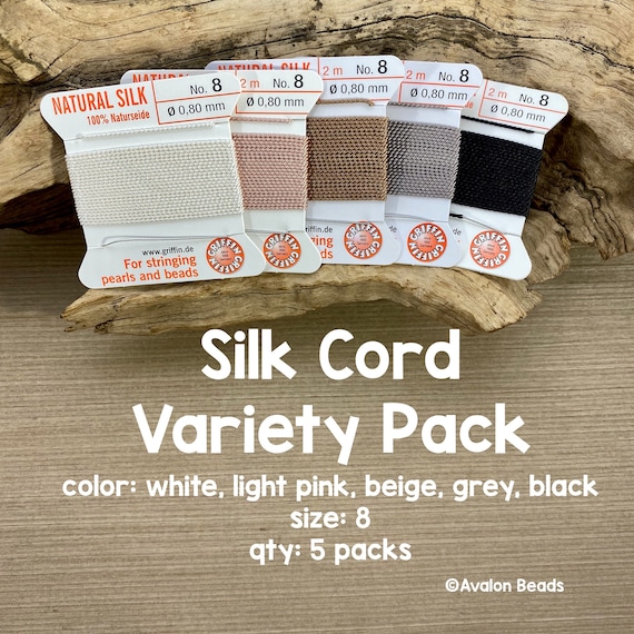 Natural Silk Cord With Needle Variety Pack Neutral Colors Etsy