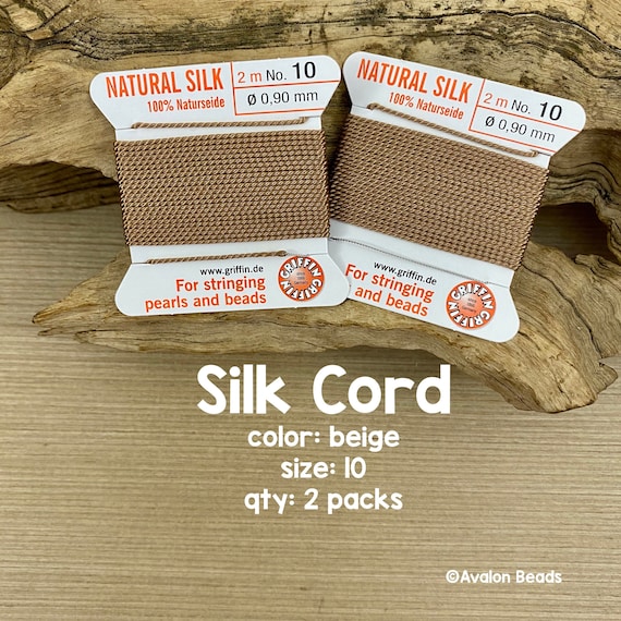 Griffin Silk Bead Cord - Size 1 Beige