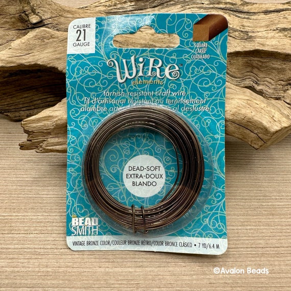 21GA SQUARE CRAFT WIRE - ANTIQUE COPPER