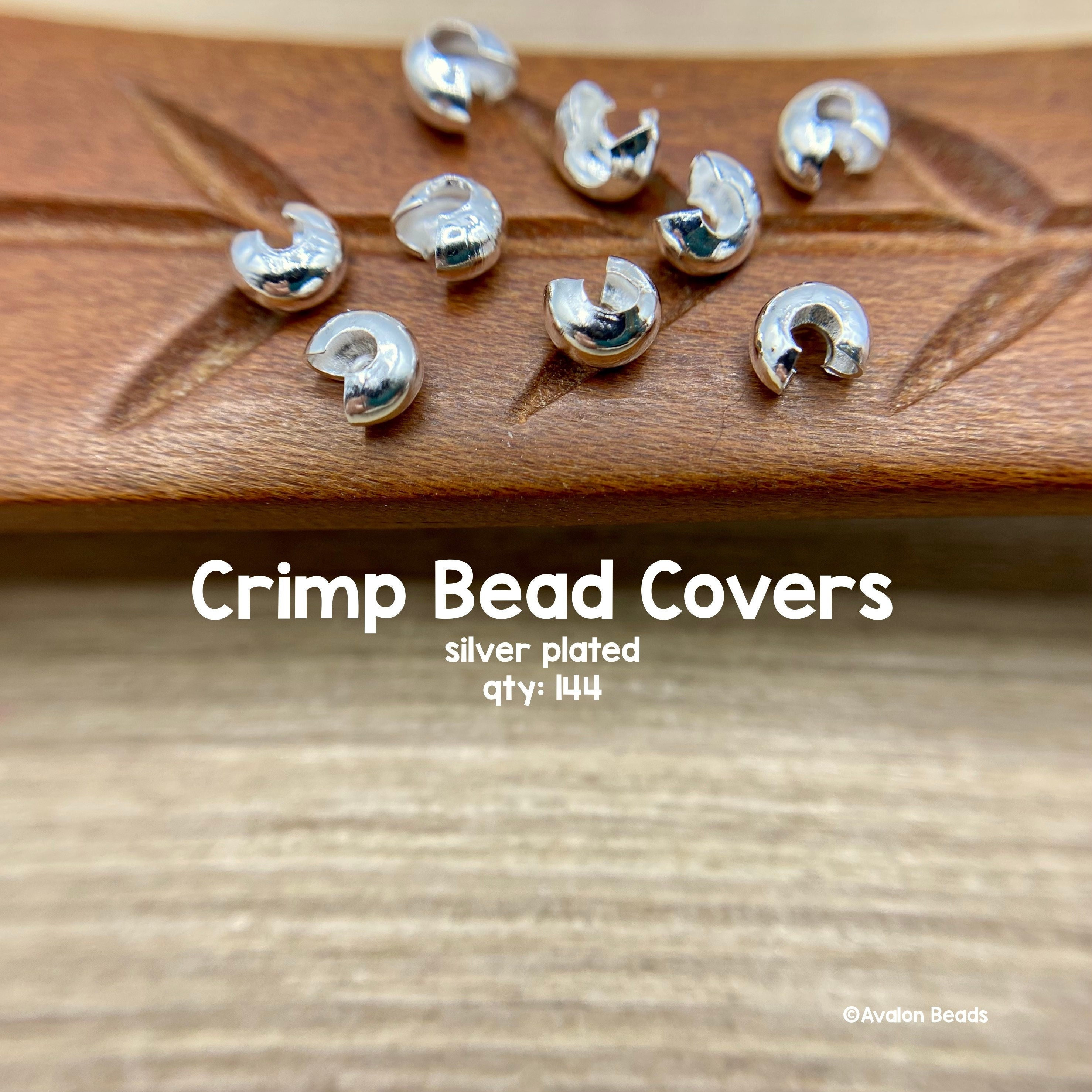 4mm Silver Crimp Covers