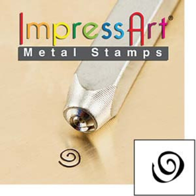 3mm Small Swirling Design Boogie Swirl Metal Stamp ImpressArt