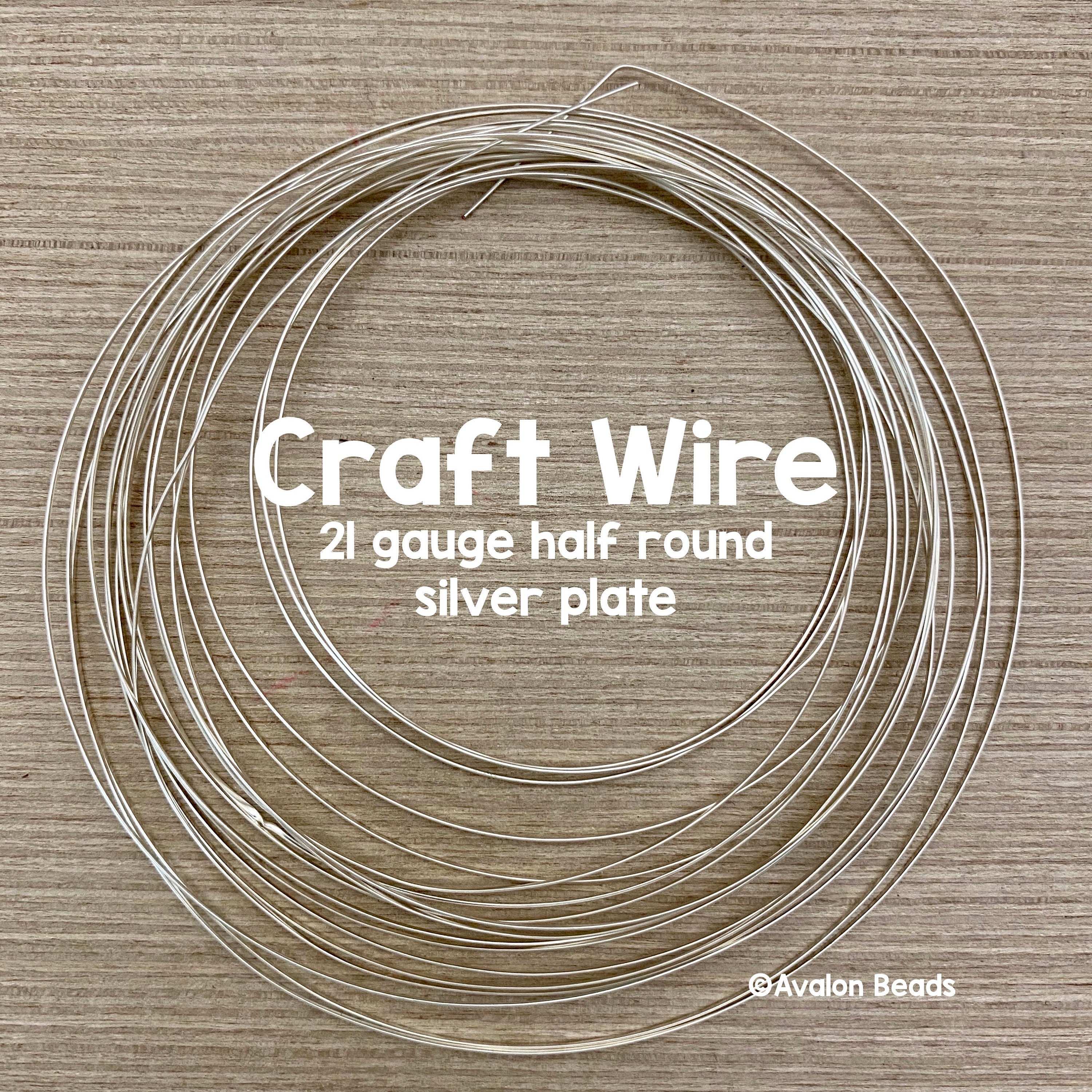 25' Half Round Half Hard Copper Wire - 18 Gauge, WIR-654.18