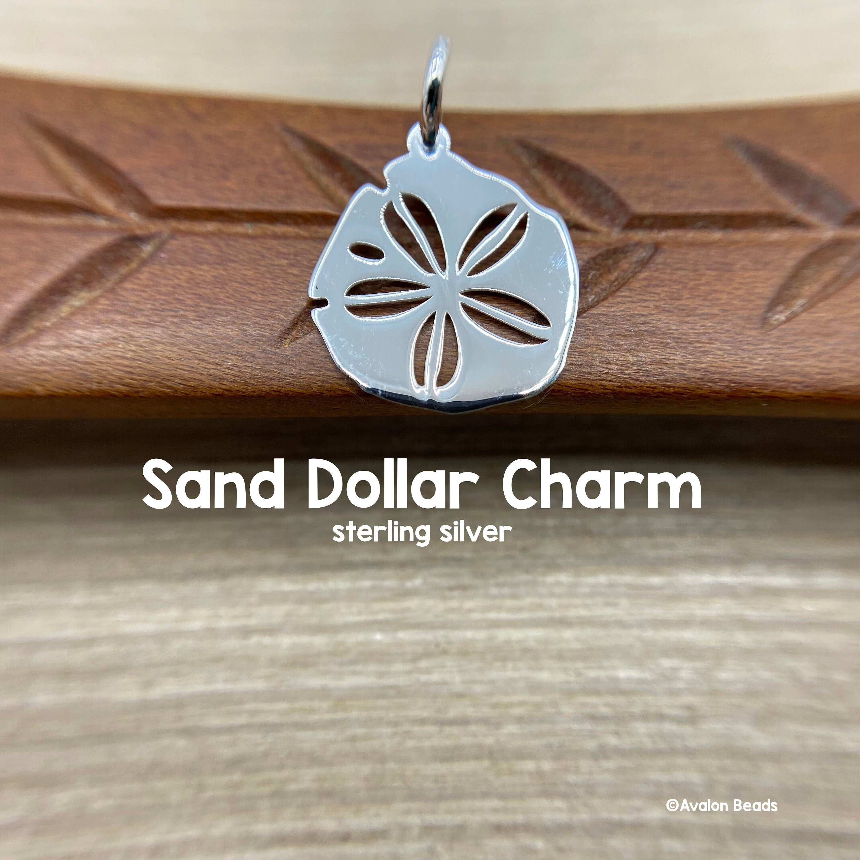 Sand Dollar Charm Sterling Silver 14mm Etsy Australia