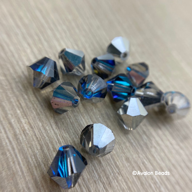 8mm Bicone Preciosa Crystal Crystal Bermuda Blue