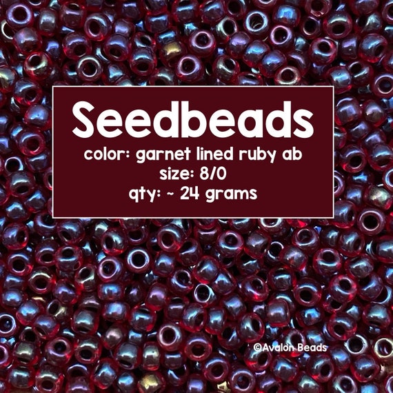 11-367, Miyuki 22g Garnet Lined Ruby 11-367, Miyuki 22g Garnet Lined Ruby