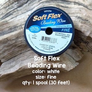 Soft Flex Beading Wire, .014, Fine, White