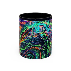 Vibrant Accent Coffee Mug | Colorful Art Mug | Unique Gift for Coffee Lovers | Artistic Drinkware | Perfect for Birthdays, Holidays