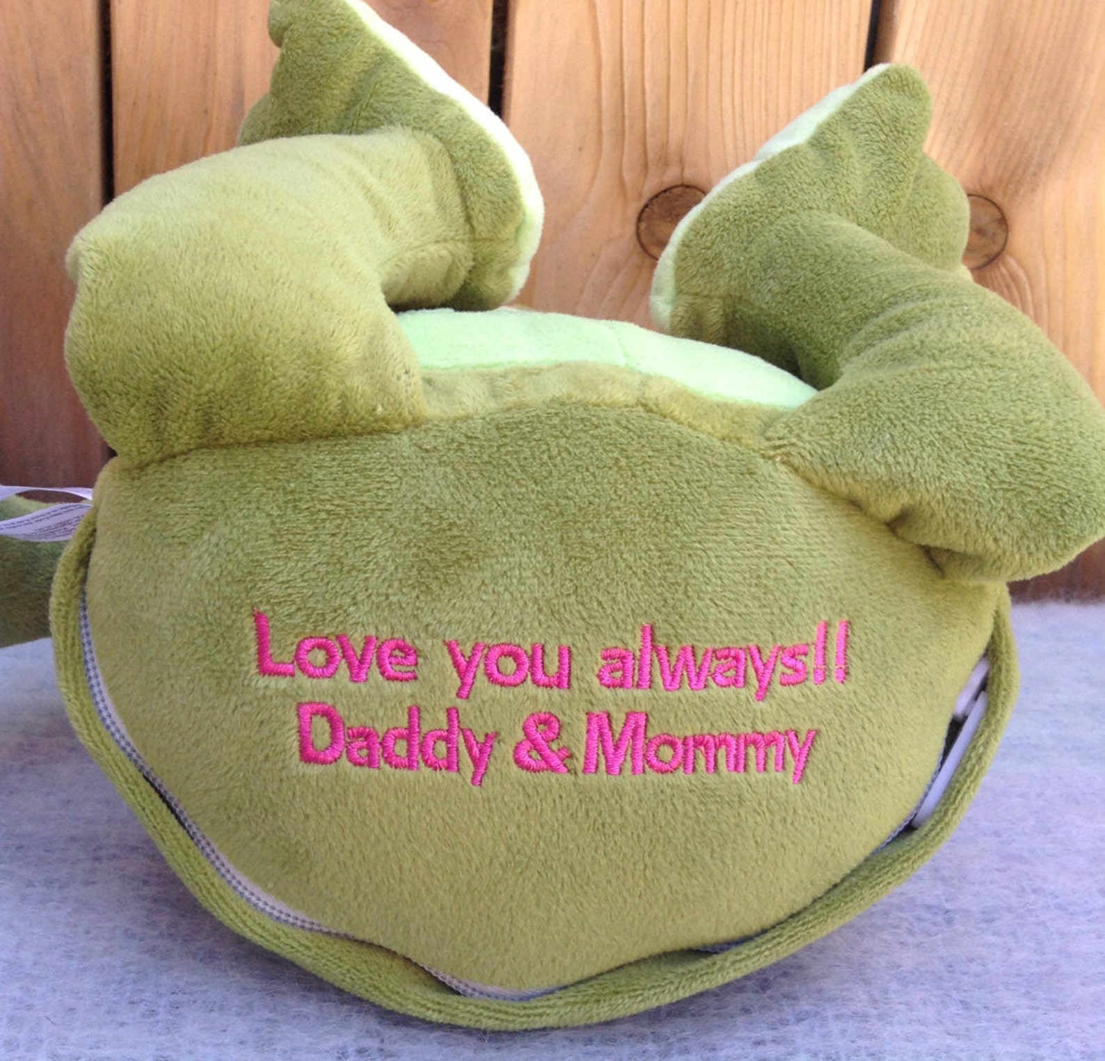 Personalized Embroidered Message in Second Location Bottom of | Etsy