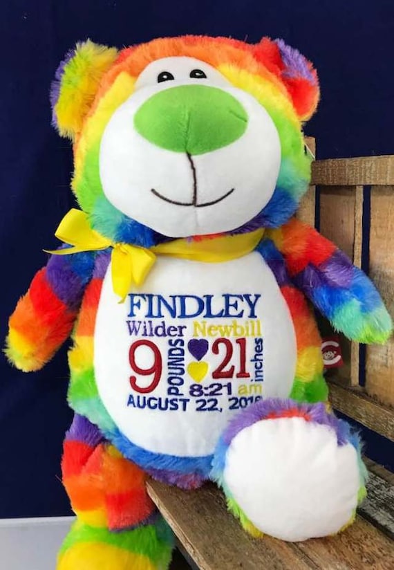 rainbow baby teddy