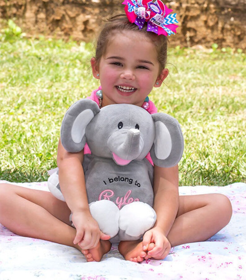 Personalized Baby Gift for Boy or Girl. Elephant Embroidered Etsy