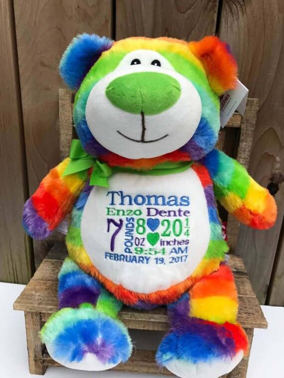 rainbow baby teddy