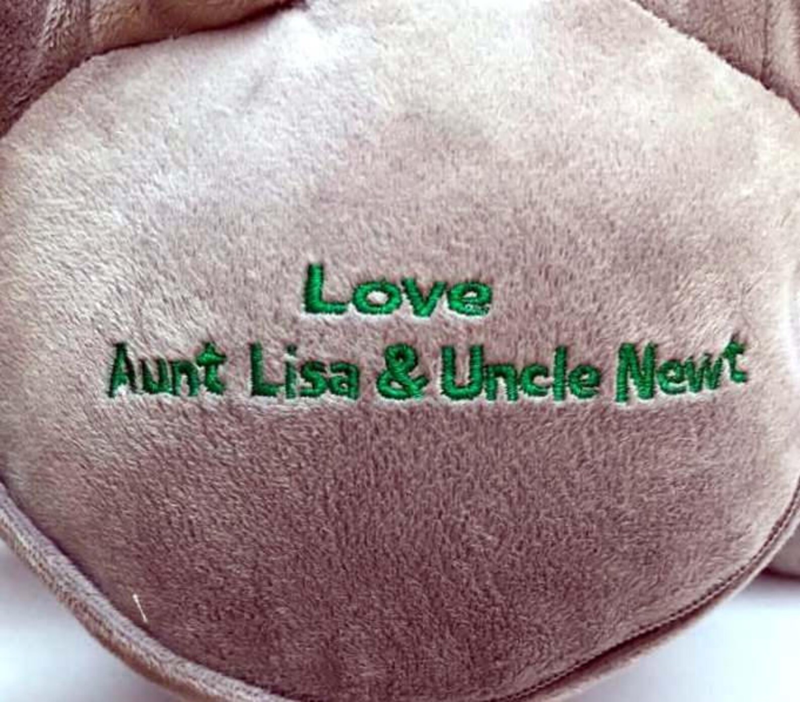 Personalized Embroidered Message in Second Location Bottom of | Etsy