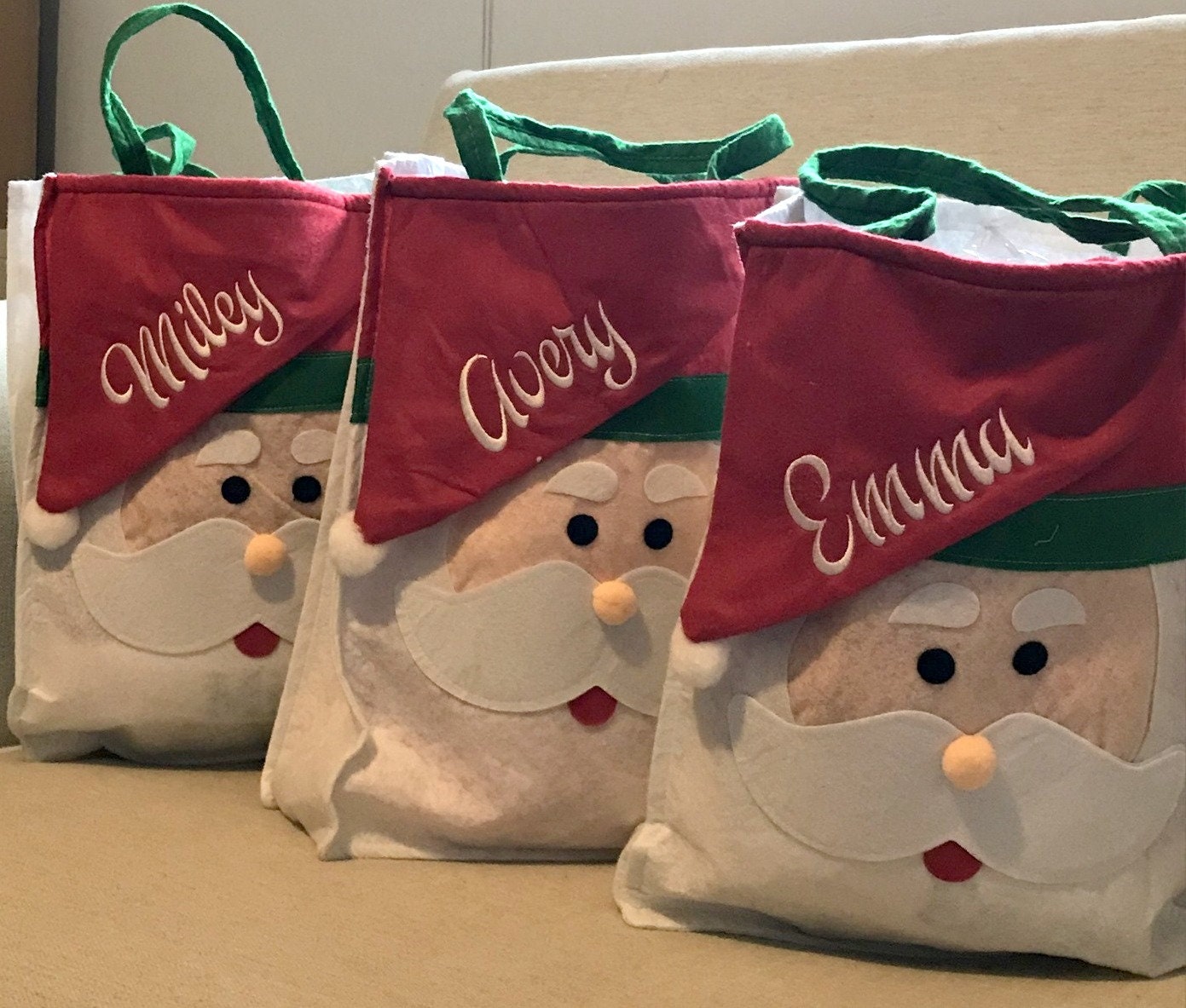 Personalized Santa Gift Bag. Reusable Santa Gift Bag. Santa Etsy