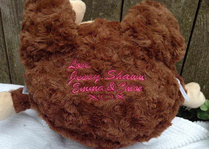 Personalized Embroidered Message in Second Location Bottom of | Etsy