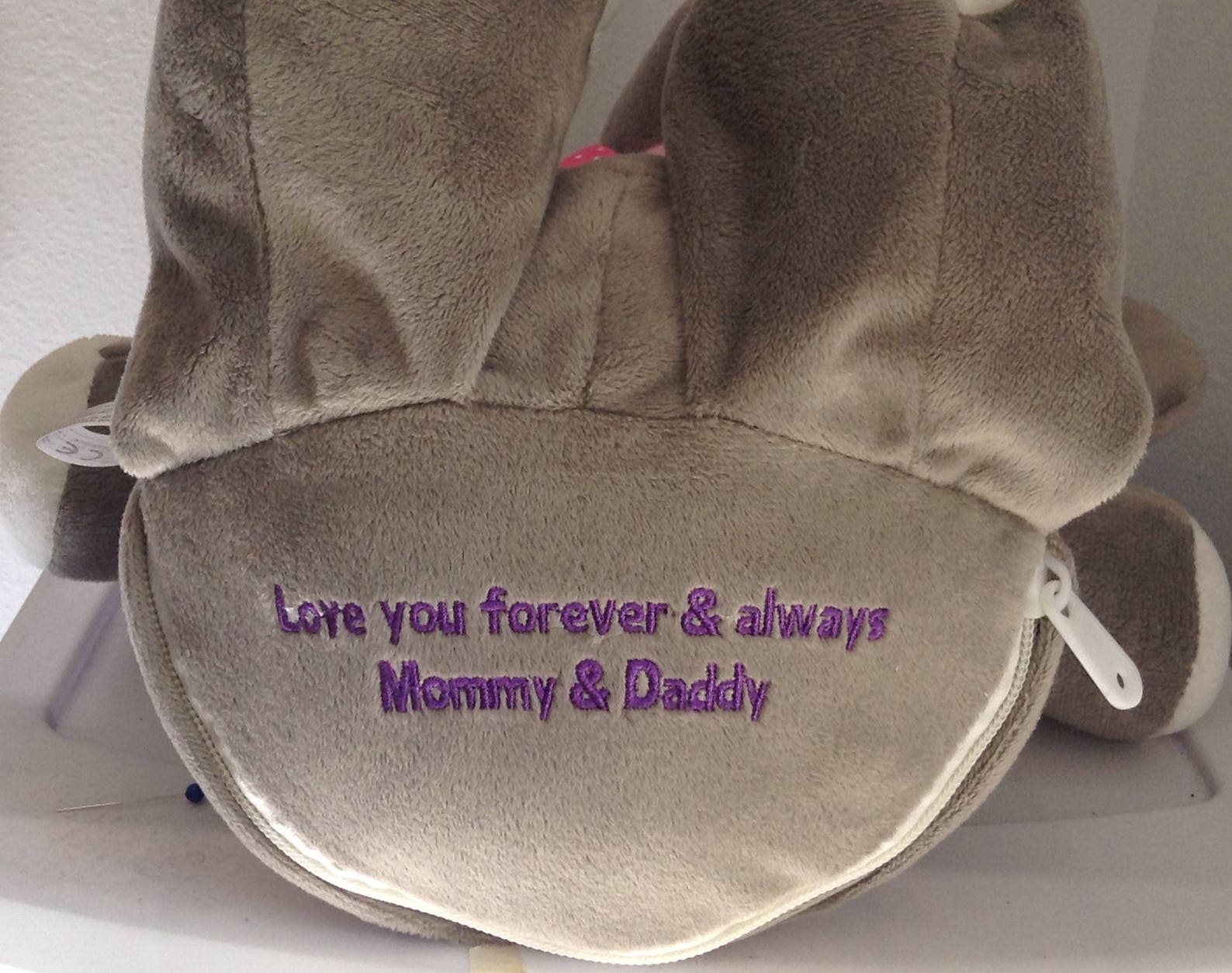 Personalized Embroidered Message in Second Location Bottom of | Etsy