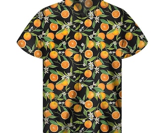 Citrus Hawaiian Shirt, Orange Print Shirt, Tropical Fruit Shirt, Summer Shirt, Fun Fruit Shirt, Vacation Shirt, Unisex Hawaiian Shirt
