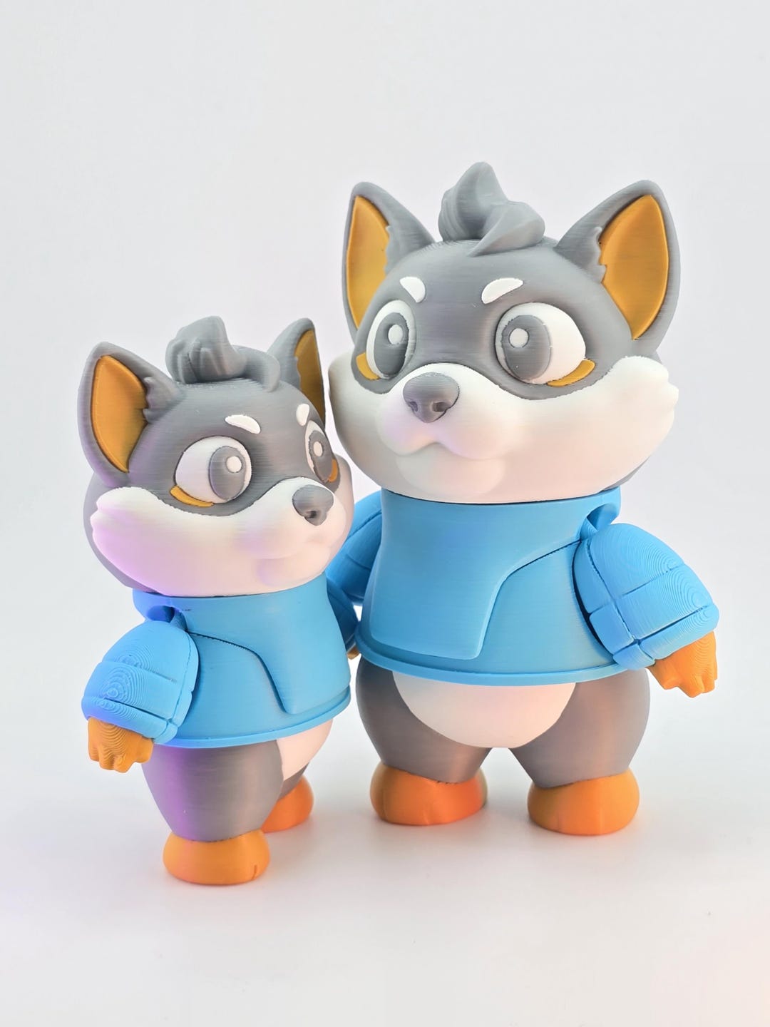 Pup File Layout Poseable Wolf Pup 3D Print File: Articulated Toy Figure (STL + 3MF) - Etsy