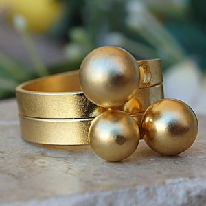 Gold plated ring, Spiral ring, Wrap ring, Bypass ring, Thumb ring for woman, Gold wrap ring, Bridal rings, Ball ring, Bridesmaid ring gift