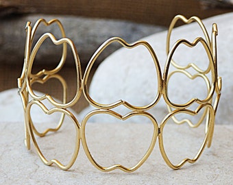 Draadarmband met opengewerkte manchet: verstelbare minimalistische armband