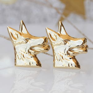 DOG CUFFLINKS, Best Men Cufflinks, Pet Cufflinks, Groomsmen Cufflinks, Animal Cufflinks, Gold Cufflinks, Unisex Cufflinks,Fiancees Cufflinks