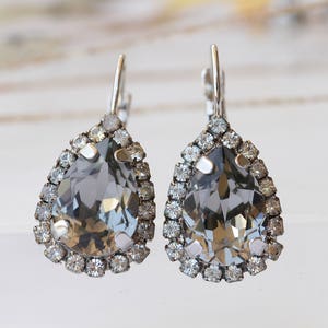 Gray Dress Earrings Etsy