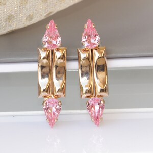 PINK STUD EARRINGS, Pink Gold Earrings, Gift For Her, Blush Pink Earrings, Blush Wedding, Elegant Earrings, Baby Pink Earrings, Blush Bridal