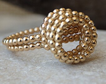 14K gold filled balwikkelring, ring met meerdere banden
